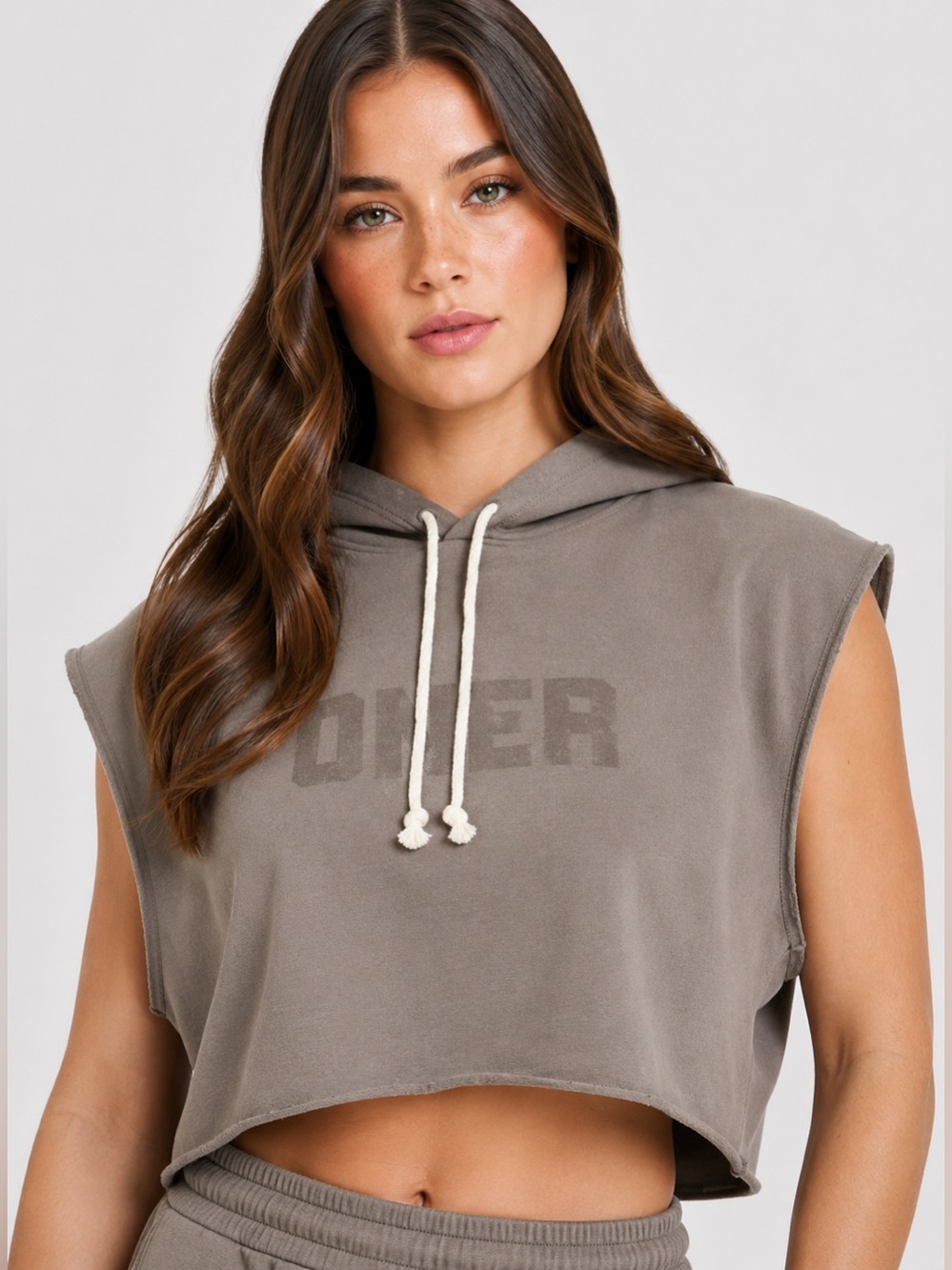 NWT RARE ONER ACTIVE RAW LOUNGE OVERSIZED HOODIE SLEEVELESS MINKY SZ S